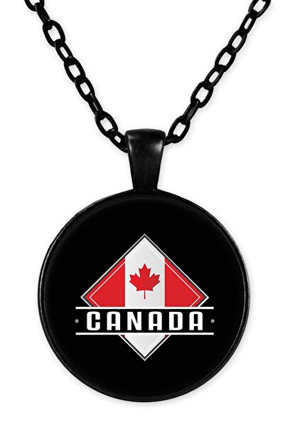 herotasarım قلادة كندا بسلسلة سوداء - Bll2241