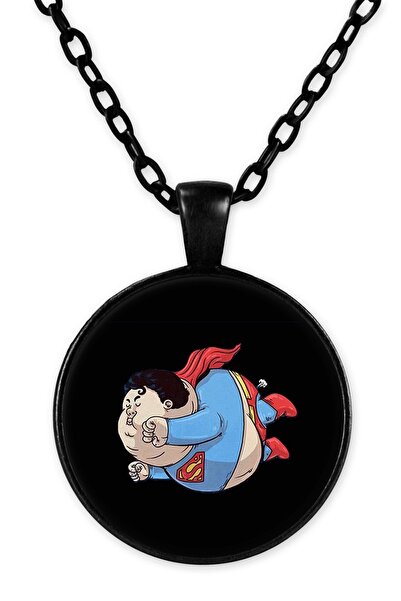 herotasarım قلادة سوبر مين شيشكو بسلسلة سوداء - Bll2321