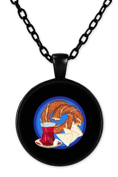 herotasarım قلادة سلسلة سيميت كاي سوداء - Bll1418