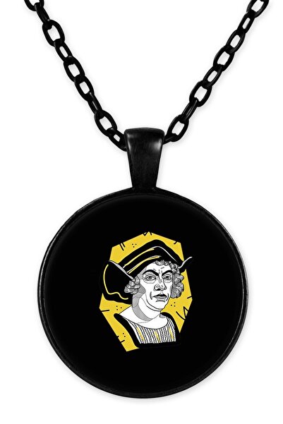 herotasarım قلادة كولومبوس كريستوف بسلسلة سوداء - Bll923