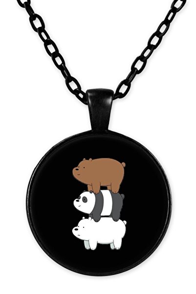 herotasarım قلادة الدببة ذات السلسلة السوداء - Bll3310