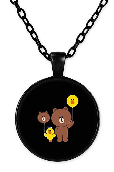 herotasarım قلادة سلسلة الدببة السوداء - Bll3687