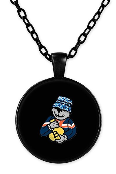 herotasarım قلادة سلسلة بيتكوين سوداء - Bll3622