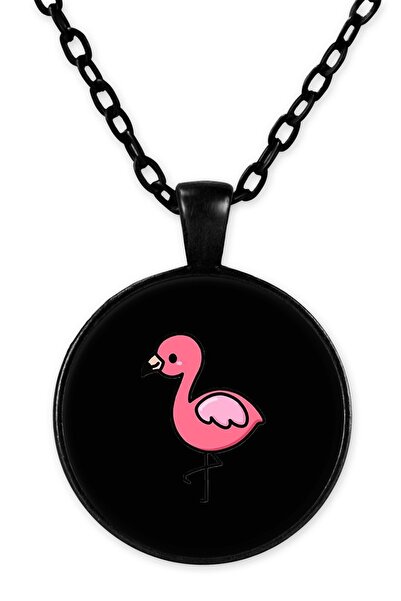 herotasarım قلادة سلسلة فلامينجو سوداء - Bll2327
