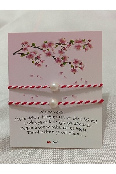 Lal Martenicka Set of 2 with Pearls