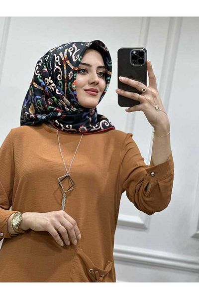 azzebutik 8260 Butterfly Tunic K25 Tan