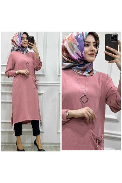 azzebutik 8260 Butterfly Tunic K25 Dried Rose