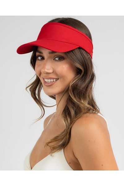 Goldmine Unisex Visor Hat Red