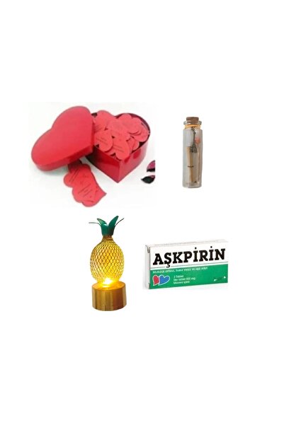 new and single Eşe Sevgiliye En Güzel Gün Romantik Hediye Aşk Sözleri Kalp Kutusu Aşkpirin Ananas Lamba Dilek Şişe