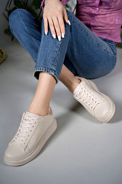 Riccon Damen Sneakers0012156 Ecru Haut