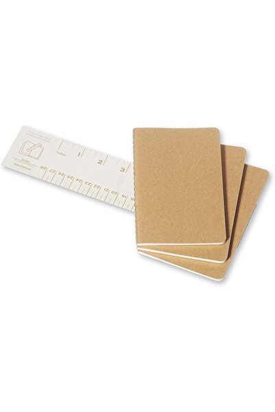 Moleskine Cahier Pocket 3-Piece Unlined Notepad, 9x14cm
