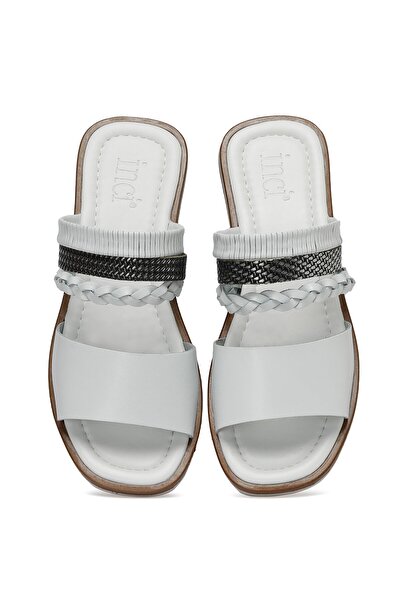 İnci Γυναικείες flat παντόφλες Samay 3fx Λευκές