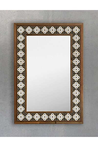 Oscar Stone Decor Masif Çerçeveli Mozaik Taş (doğal-mermer) Ayna 43 cm X 63 c...