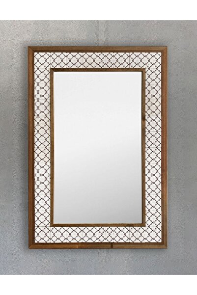 Oscar Stone Decor Masif Çerçeveli Mozaik Taş Ayna 43 cm X 63 cm