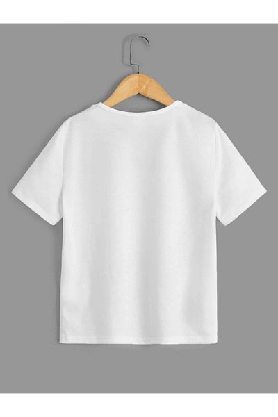 Machetta Hello Astronaut Printed Oversize Crew Neck White dětské tričko
