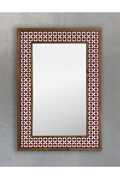 Oscar Stone Decor Masif Çerçeveli Mozaik Taş Ayna 43 cm X 63 cm