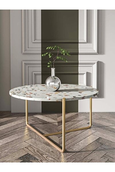 Evka Mobilya Rokso Terrazo Orta Sehpa