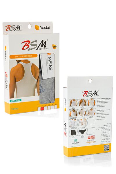 BSM قميص رياضي مودال للرجال مكون من قطعتين