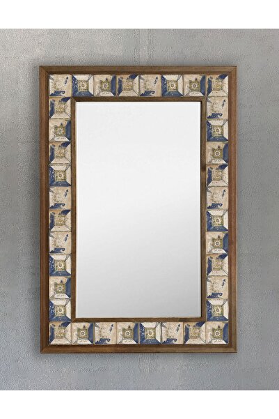 Oscar Stone Decor Masif Çerçeveli Mozaik (mermer) Ayna 43 Cm X 63 Cm Seramik ...