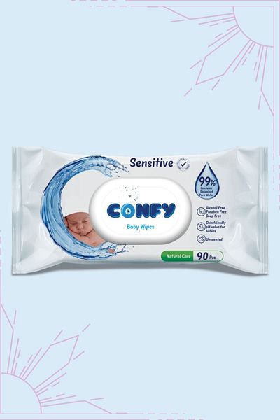 Confy Sensitive Special Wet Wipes for Babies 90 Sheets