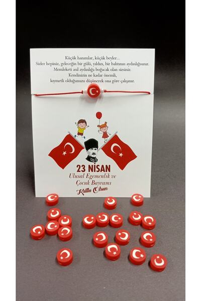 sandal hediyelik 23 Nisan Hediye Şans Bileklikleri ( 5adet)