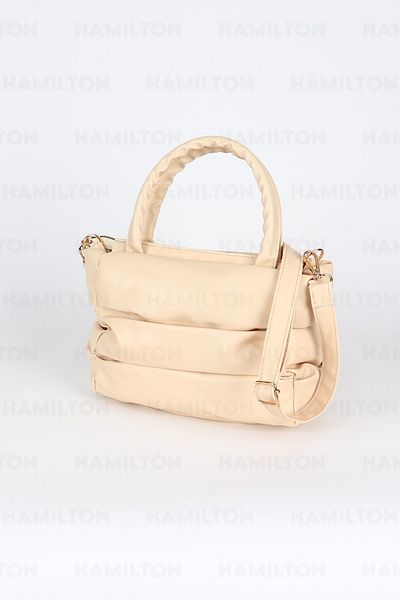 HAMILTON Geantă de mână și umăr elegantă, cu curea încrucișată reglabilă, din piele moale, texturată