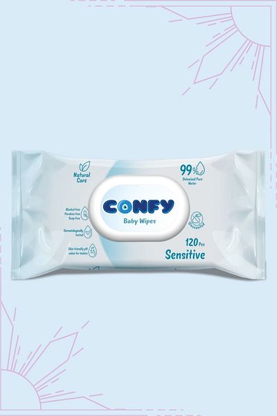 Confy Sensitive Special Wet Wipes for Babies 120 Sheets