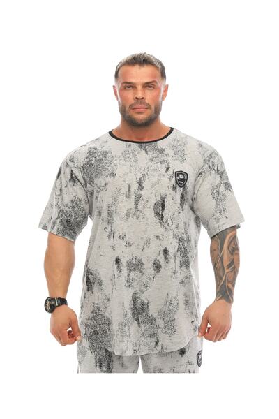 BGSM Tricou supradimensionat tip crop top cu model vintage 3334