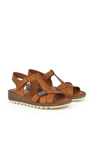 Ziya Genuine Leather Women's Sandals - Tan 1411008 Z207