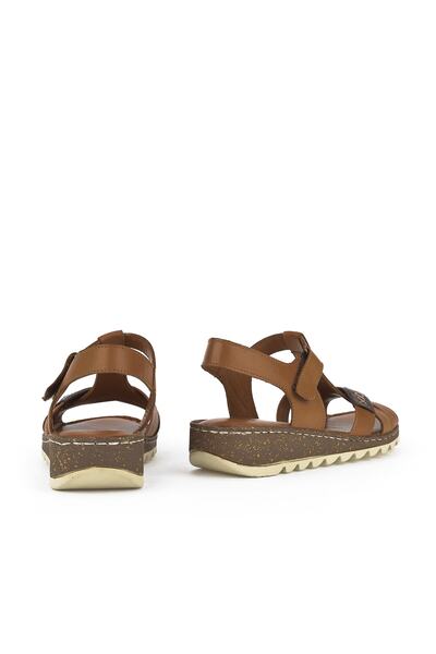 Ziya Γυναικεία σανδάλια από γνήσιο δέρμα - Tan 1411008z207