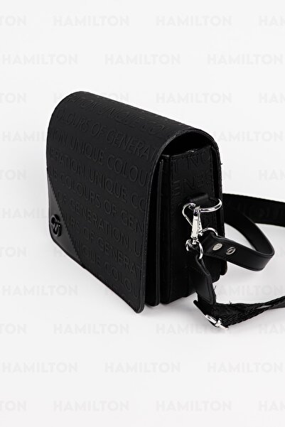 HAMILTON Original Women's Adjustable Cross Strap Leather Textured Detailed Covered Stylish Shoulder and Hand Bag