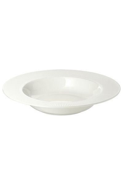 IKEA Ofantlıgt 2 Pieces Deep Serving Plate Porcelain Dinner Set White 24 Cm