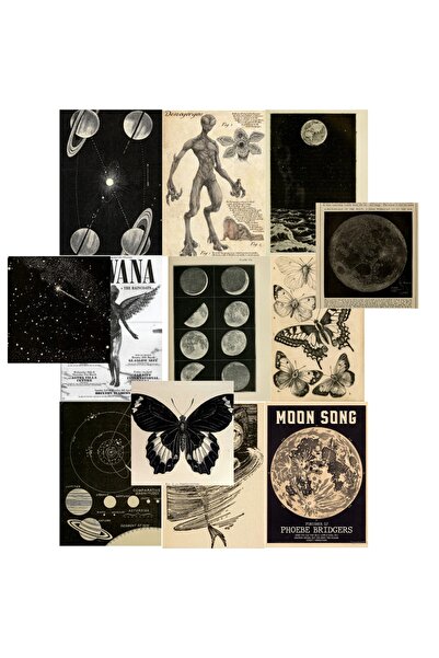 Ororabutik FAIRYGRUNGE GOTHIC POSTER DUVAR KAĞIDI SETİ-A6