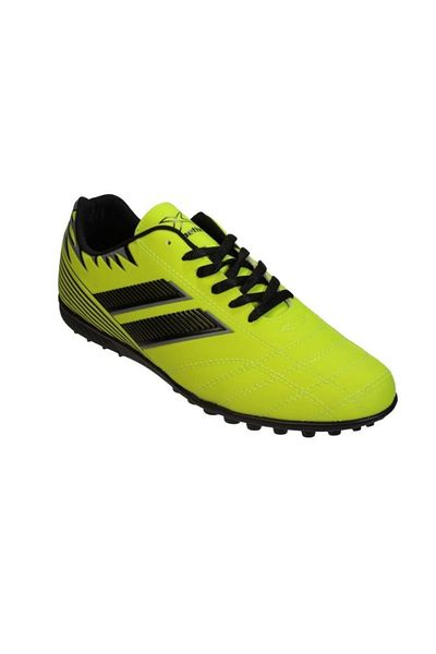 Kinetix Men's Black Green Striped Halısa Football Shoes