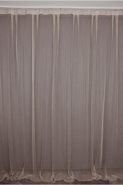 AKÇA TEKSTİL Baklava Model Mink Color Single Wing Ready-made Planted Pleated Background Curtain 300*260 Cm