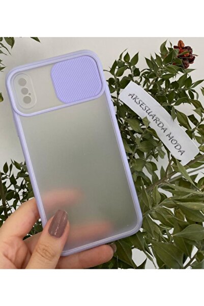 Aksesuarda Moda Iphone X - Xs Uyumlu Sürgülü Kemara Korumalı Kılıf