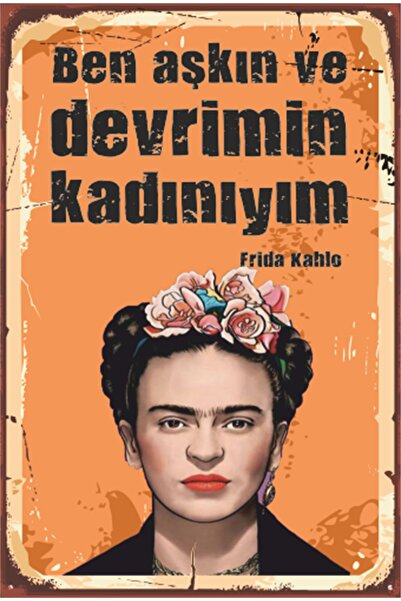 Hayat Poster Ben Aşkın Ve Devrimin Kadınıyım Feminizm Retro Ahşap Poster