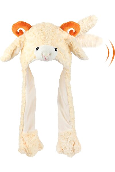 Hapşuruk Kulakları Hareket Eden Peluş Şapka