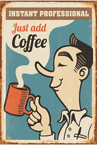 Hayat Poster ملصق خشبي قديم لديكور المطبخ من Coffee Expert