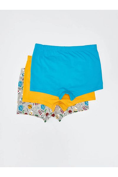 LC Waikiki Printed Cotton Boy's Boxer Set of 3