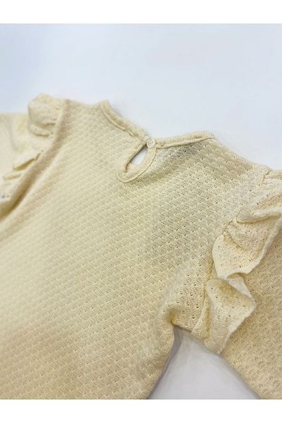 BOBBY JR KİDSWEAR Girl Body with Ruffle Shoulder