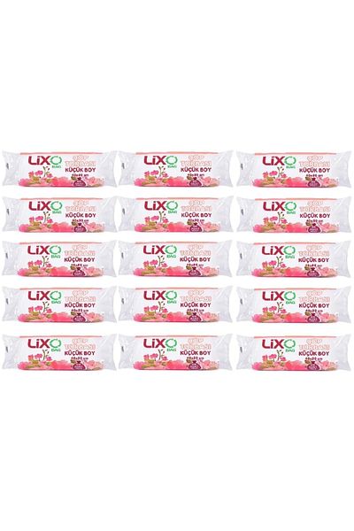 LİXOBAG Garbage Bag Small Size 40x50 Cm 30 Pieces Roll (15 Packs) Transparent