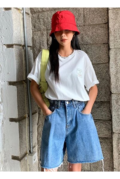 AFROGİYİM Γυναικείο μπλουζάκι Embrance The Future με στάμπα Oversize