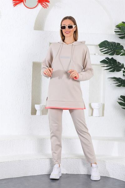 WestBound Trend Stil Kadın Eşofman Takımı-bej