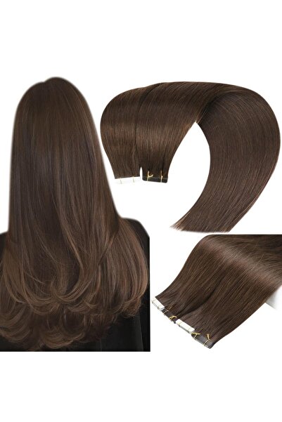 AKOLİFE 6 Piece Brown Color Hairpiece Snap Set - Heat Resistant Hair - Intens...