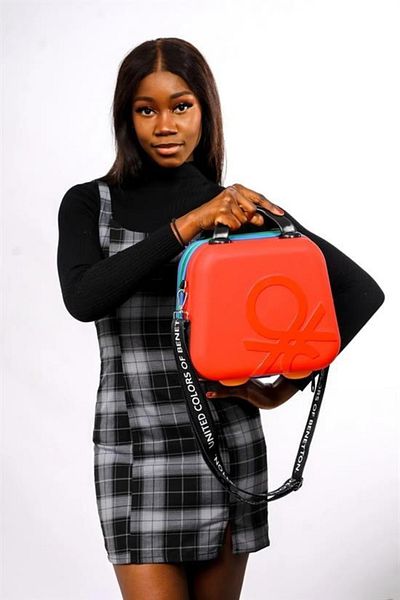 Benetton red bag price new arrivals