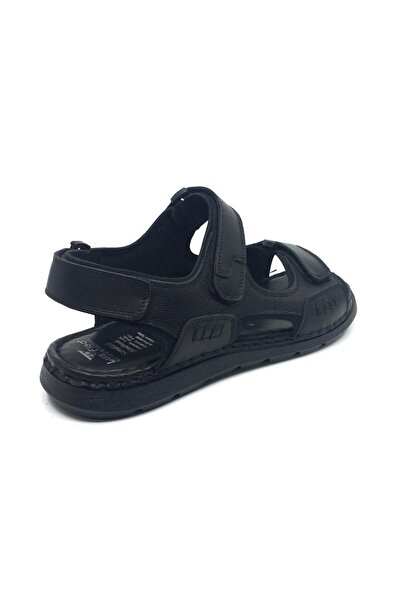 Çetintaş Leather Orthopedic Summer Comfortable Men's Adjustable Velcro Sandals Slippers 39-50