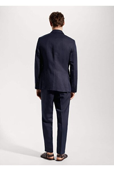 MANGO Man Dar Kesimli Keten Takım Blazer Ceket