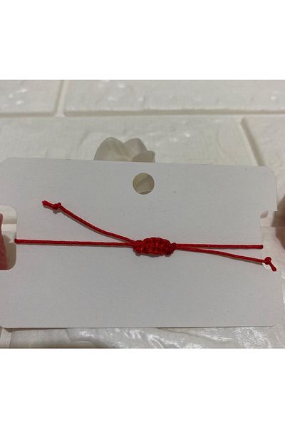 sema aksesuar Red Color Turkish Flag Moon Star Fimo Bead Bracelet - Elevator Macrame Rope Bracelet - April 23