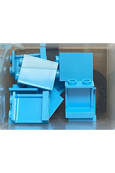 LEGO لوحة إكسسوارات أصلية من Moc مخصصة 1 × 2 × 2 طوب متوسط أزرق فاتح 4 قطع سيتم إرسالها